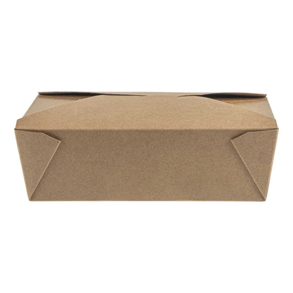 Bio Tek 71 oz Rectangle Kraft Paper Microwavable #3 Bio Box Take Out Container - 8 1/2" x 6 1/4" x 2 1/2" - 50 count box