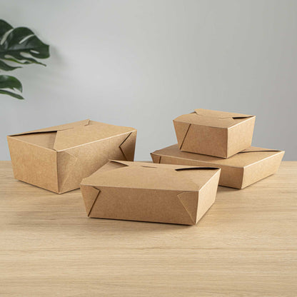 Bio Tek 71 oz Rectangle Kraft Paper Microwavable #3 Bio Box Take Out Container - 8 1/2" x 6 1/4" x 2 1/2" - 50 count box
