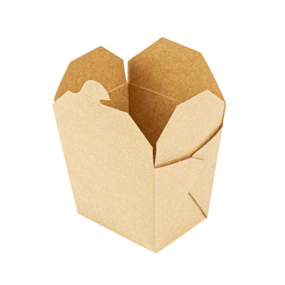 Bio Tek 8 oz Square Kraft Paper Microwavable Noodle Take Out Container - 2 3/4" x 2 1/4" x 2 1/2" - 200 count box
