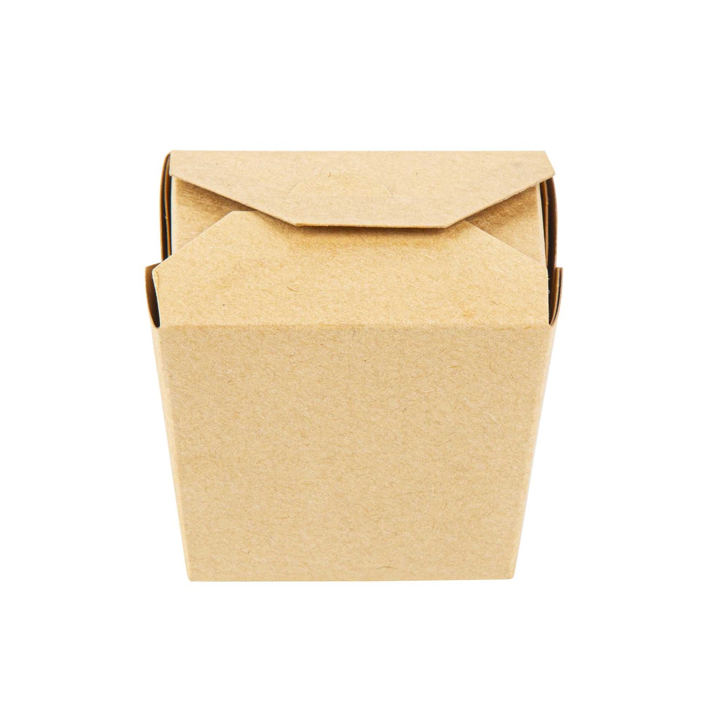 Bio Tek 8 oz Square Kraft Paper Microwavable Noodle Take Out Container - 2 3/4" x 2 1/4" x 2 1/2" - 200 count box