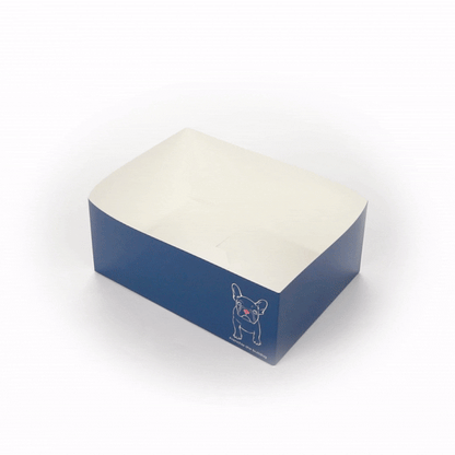 Bio Tek Rectangle Frenchie Paper Sandwich / Burger Open Tray - 8 1/2" x 6" x 3 1/2" - 100 count box