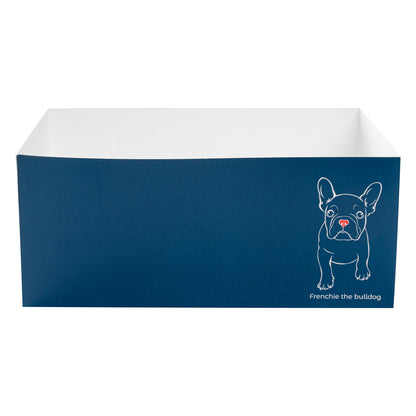 Bio Tek Rectangle Frenchie Paper Sandwich / Burger Open Tray - 8 1/2" x 6" x 3 1/2" - 100 count box