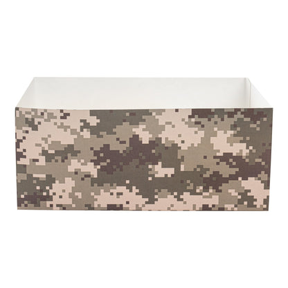 Bio Tek Rectangle Camouflage Paper Sandwich / Burger Open Tray - 8 1/2" x 6" x 3 1/2" - 100 count box