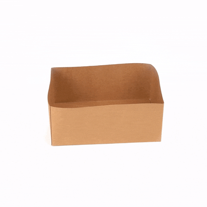 Bio Tek Rectangle Kraft Paper Sandwich / Burger Open Tray - 8 1/2" x 6" x 3 1/2" - 100 count box