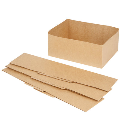 Bio Tek Rectangle Kraft Paper Sandwich / Burger Open Tray - 8 1/2" x 6" x 3 1/2" - 100 count box