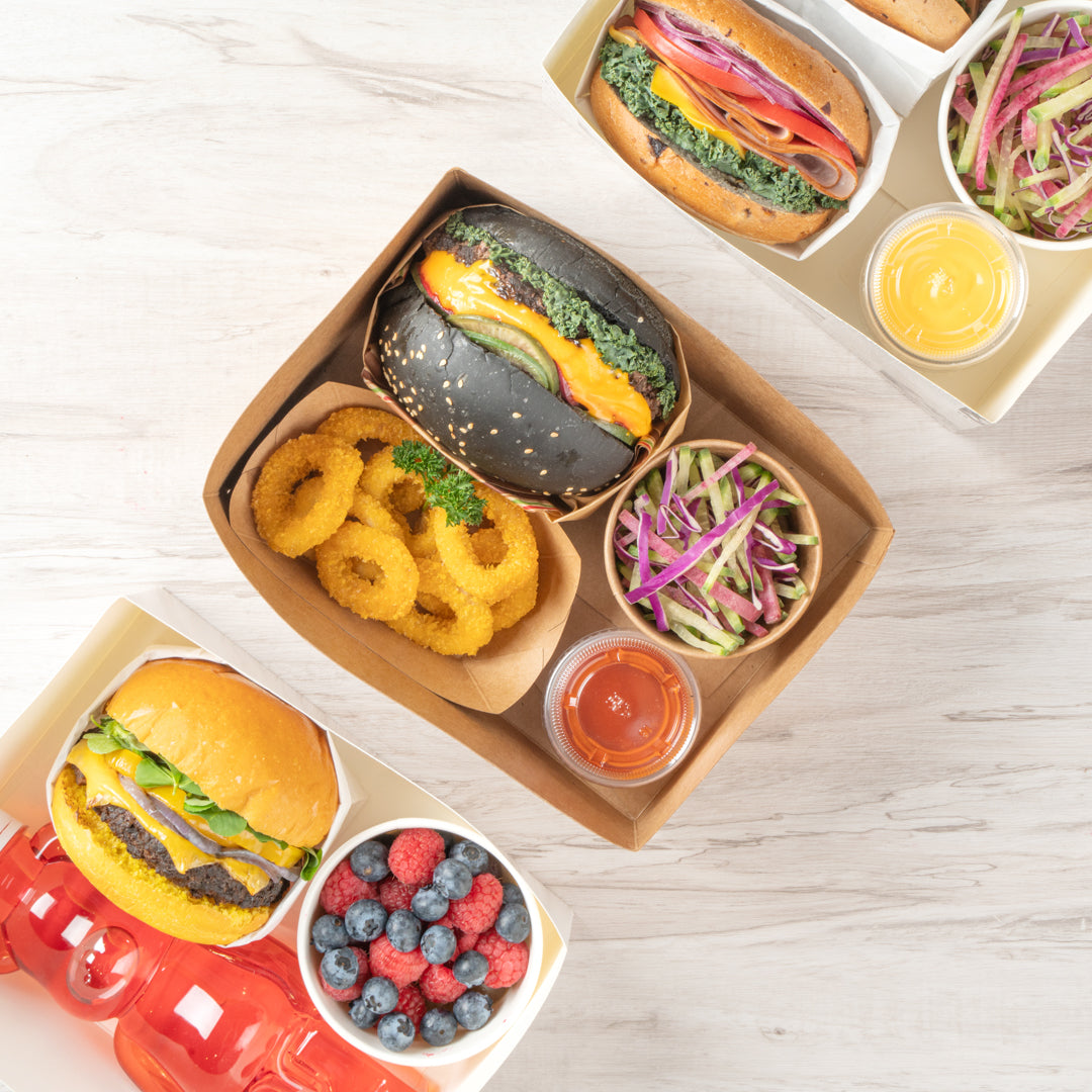 Bio Tek Rectangle Kraft Paper Sandwich / Burger Open Tray - 8 1/2" x 6" x 3 1/2" - 100 count box