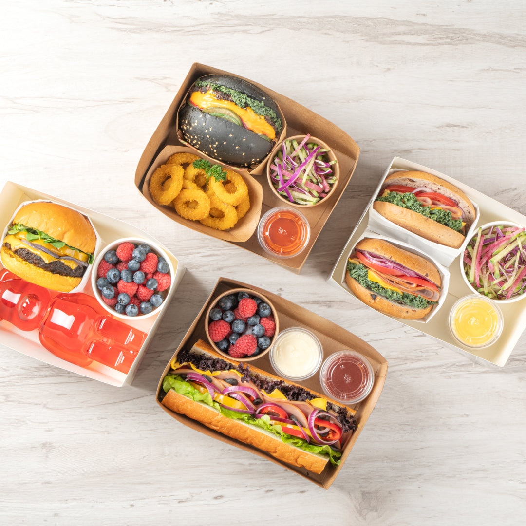 Bio Tek Rectangle Kraft Paper Sandwich / Burger Open Tray - 8 1/2" x 6" x 3 1/2" - 100 count box