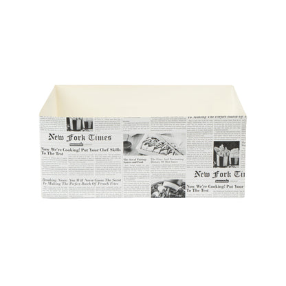 Bio Tek Rectangle Newsprint Paper Sandwich / Burger Open Tray - 8 1/2" x 6" x 3 1/2" - 100 count box