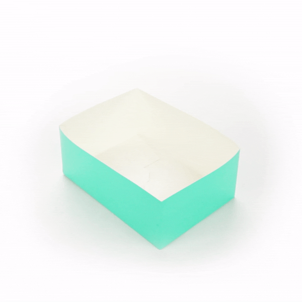 Bio Tek Rectangle Turquoise Paper Sandwich / Burger Open Tray - 8 1/2" x 6" x 3 1/2" - 100 count box