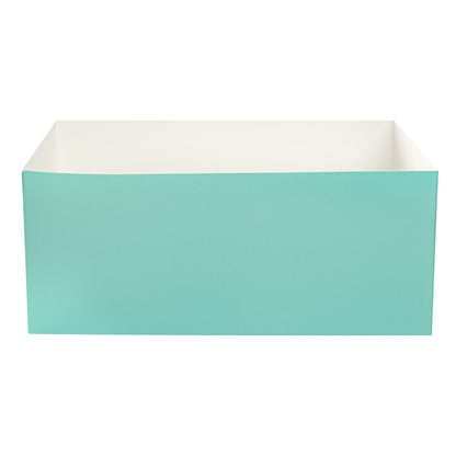 Bio Tek Rectangle Turquoise Paper Sandwich / Burger Open Tray - 8 1/2" x 6" x 3 1/2" - 100 count box