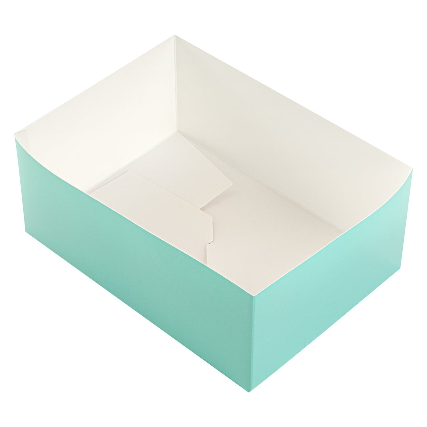 Bio Tek Rectangle Turquoise Paper Sandwich / Burger Open Tray - 8 1/2" x 6" x 3 1/2" - 100 count box