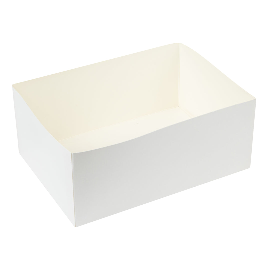 Bio Tek Rectangle White Paper Sandwich / Burger Open Tray - 8 1/2" x 6" x 3 1/2" - 100 count box