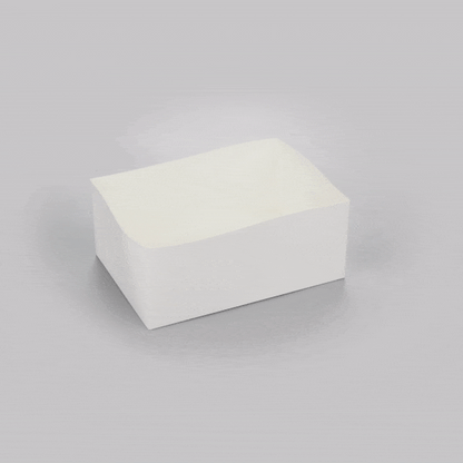 Bio Tek Rectangle White Paper Sandwich / Burger Open Tray - 8 1/2" x 6" x 3 1/2" - 100 count box