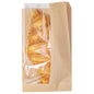 Bag Tek Kraft Paper Small Bread Bag - with Side Window - 4 3/4" x 2 3/4" x 8 1/2" - 100 count box