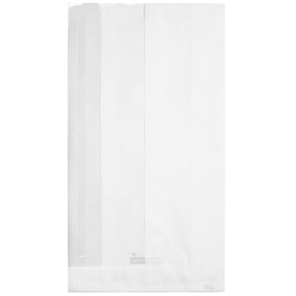 Bag Tek White Paper Large Bread Bag - Side Window - 6" x 2 3/4" x 11 1/2" - 100 count box