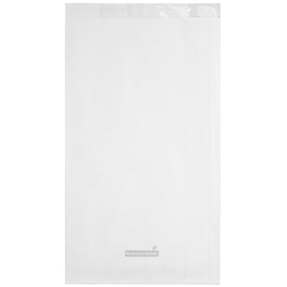 Bag Tek White Paper Large Bread Bag - Side Window - 6" x 2 3/4" x 11 1/2" - 100 count box