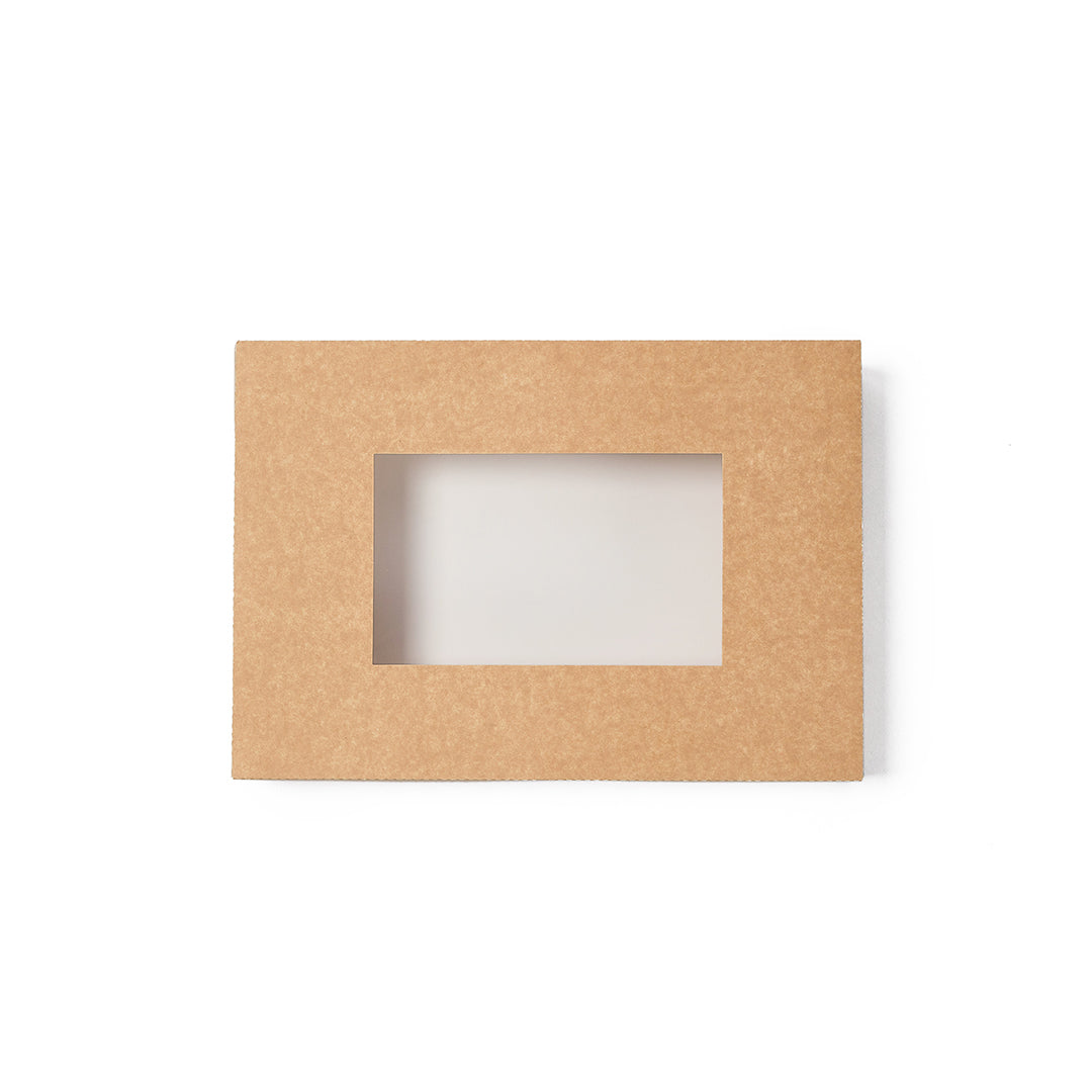 Slide Tek Rectangle Kraft Paper Catering Tray - with Window - 17 3/4" x 12 1/4" x 3 1/4" - 10 count box