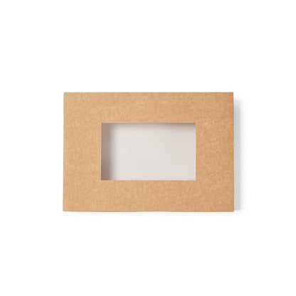 Slide Tek Rectangle Kraft Paper Catering Tray - with Window - 17 3/4" x 12 1/4" x 3 1/4" - 10 count box