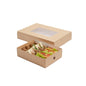 Slide Tek Rectangle Kraft Paper Medium Insert - Fits Catering Tray - 12" x 8 3/4" x 3 1/4" - 10 count box
