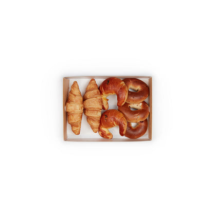 Slide Tek Rectangle Kraft Paper Medium Insert - Fits Catering Tray - 12" x 8 3/4" x 3 1/4" - 10 count box