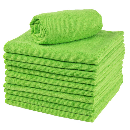 Clean Tek Professional Green Microfiber Cleaning Cloth - 16" x 16" - 100 count box