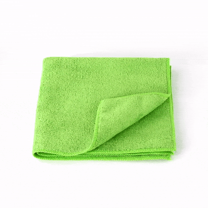 Clean Tek Professional Green Microfiber Cleaning Cloth - 16" x 16" - 10 count box