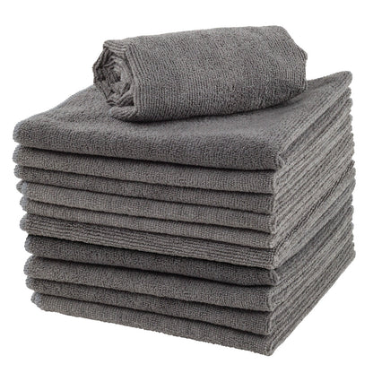 Clean Tek Professional Gray Microfiber Cleaning Cloth - 16" x 16" - 100 count box