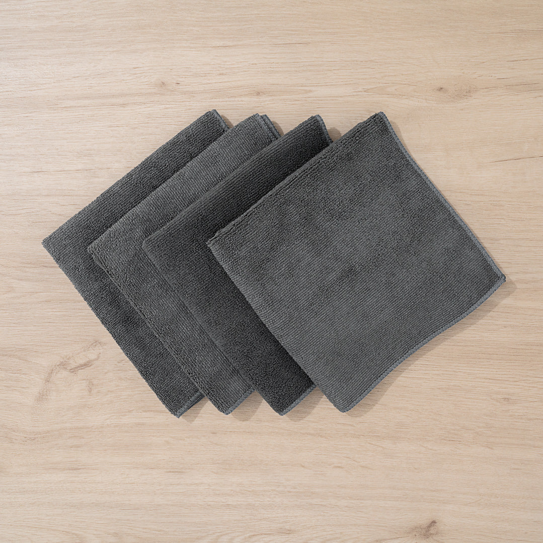 Clean Tek Professional Gray Microfiber Cleaning Cloth - 16" x 16" - 10 count box