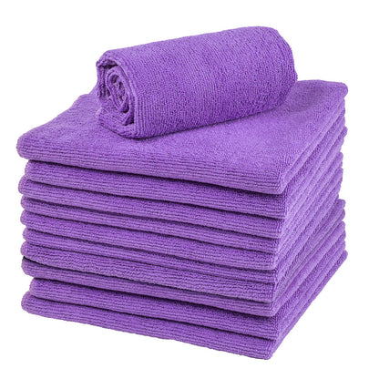Clean Tek Professional Purple Microfiber Cleaning Cloth - 16" x 16" - 100 count box