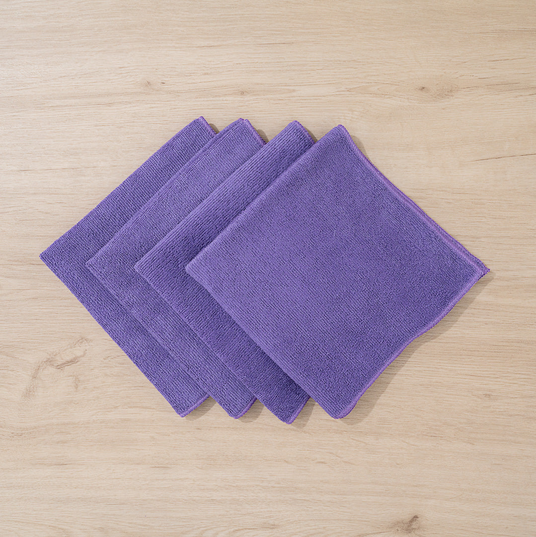 Clean Tek Professional Purple Microfiber Cleaning Cloth - 16" x 16" - 100 count box