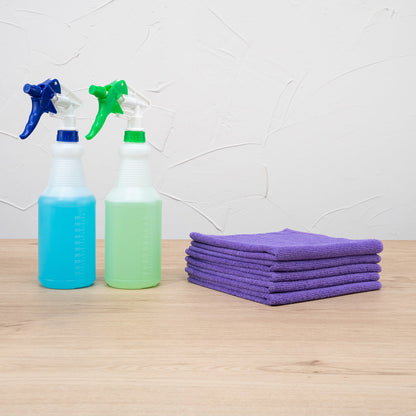 Clean Tek Professional Purple Microfiber Cleaning Cloth - 16" x 16" - 100 count box