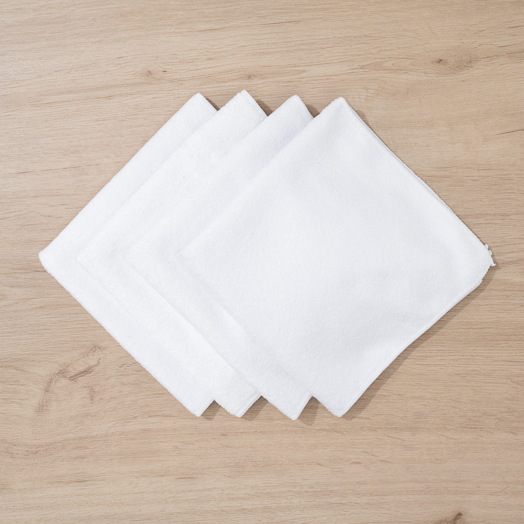 Clean Tek Professional White Microfiber Cleaning Cloth - 16" x 16" - 10 count box