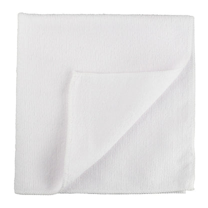 Clean Tek Professional White Microfiber Cleaning Cloth - 16" x 16" - 100 count box