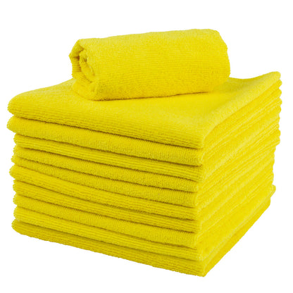 Clean Tek Professional Yellow Microfiber Cleaning Cloth - 16" x 16" - 100 count box