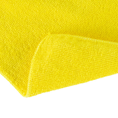 Clean Tek Professional Yellow Microfiber Cleaning Cloth - 16" x 16" - 10 count box