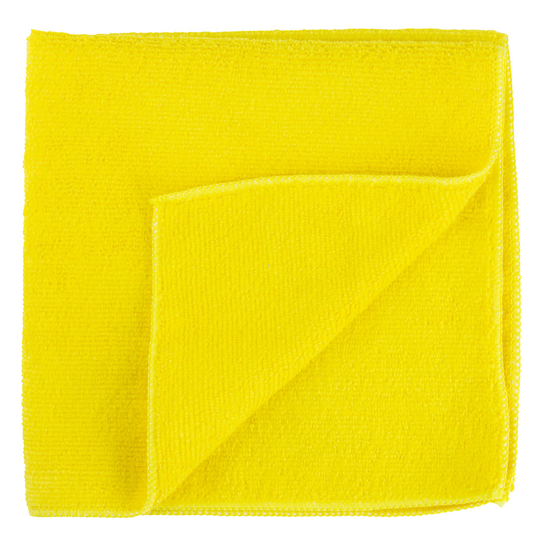 Clean Tek Professional Yellow Microfiber Cleaning Cloth - 16" x 16" - 100 count box