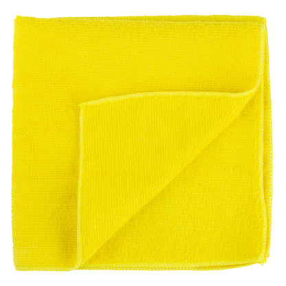 Clean Tek Professional Yellow Microfiber Cleaning Cloth - 16" x 16" - 100 count box