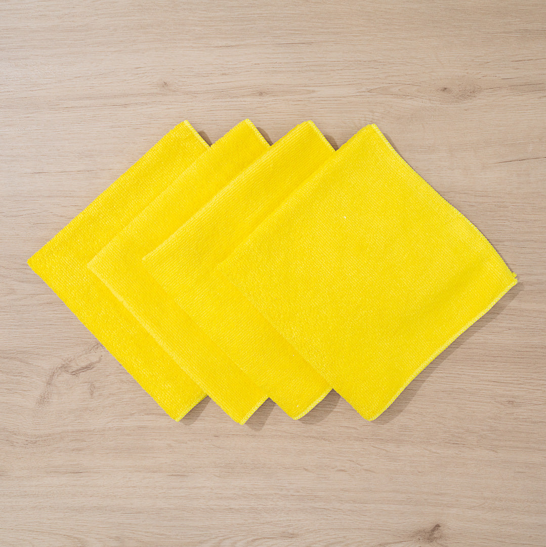 Clean Tek Professional Yellow Microfiber Cleaning Cloth - 16" x 16" - 100 count box