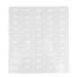 Label Tek Plastic Mojito Label - Clear with White Font, Water-Resistant - 2" x 1" - 100 count box