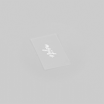 Label Tek Plastic Mojito Label - Clear with White Font, Water-Resistant - 2" x 1" - 100 count box