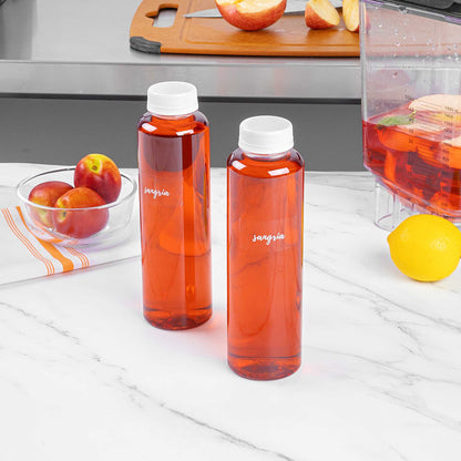 Label Tek Plastic Sangria Label - Clear with White Font, Water-Resistant - 2" x 1" - 100 count box