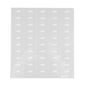 Label Tek Plastic Vodka Label - Clear with White Font, Water-Resistant - 2" x 1" - 100 count box