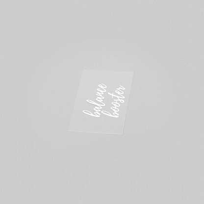 Label Tek Plastic Balance Booster Label - Clear with White Font, Water-Resistant - 2" x 1" - 100 count box