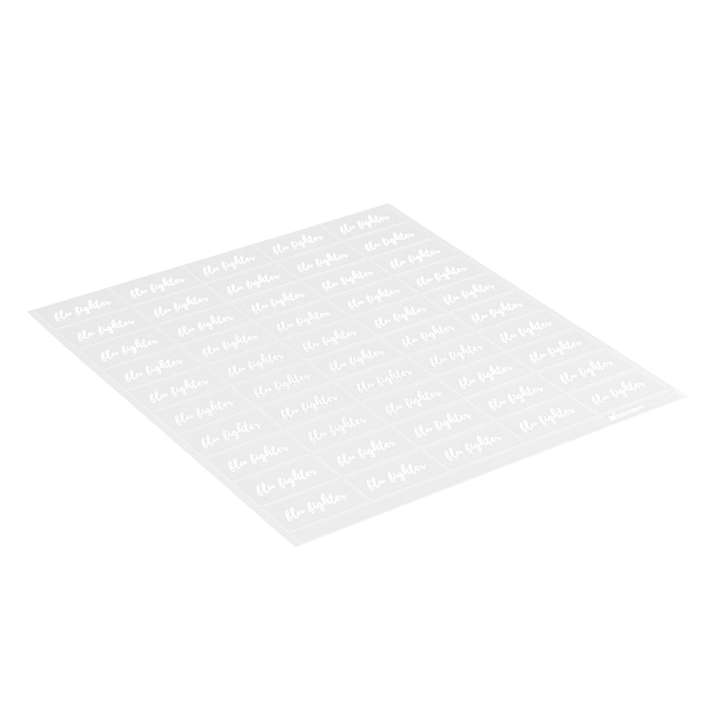 Label Tek Plastic Flu Fighter Label - Clear with White Font, Water-Resistant - 2" x 1" - 100 count box