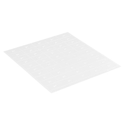 Label Tek Plastic Gin Label - Clear with White Font, Water-Resistant - 2" x 1" - 100 count box
