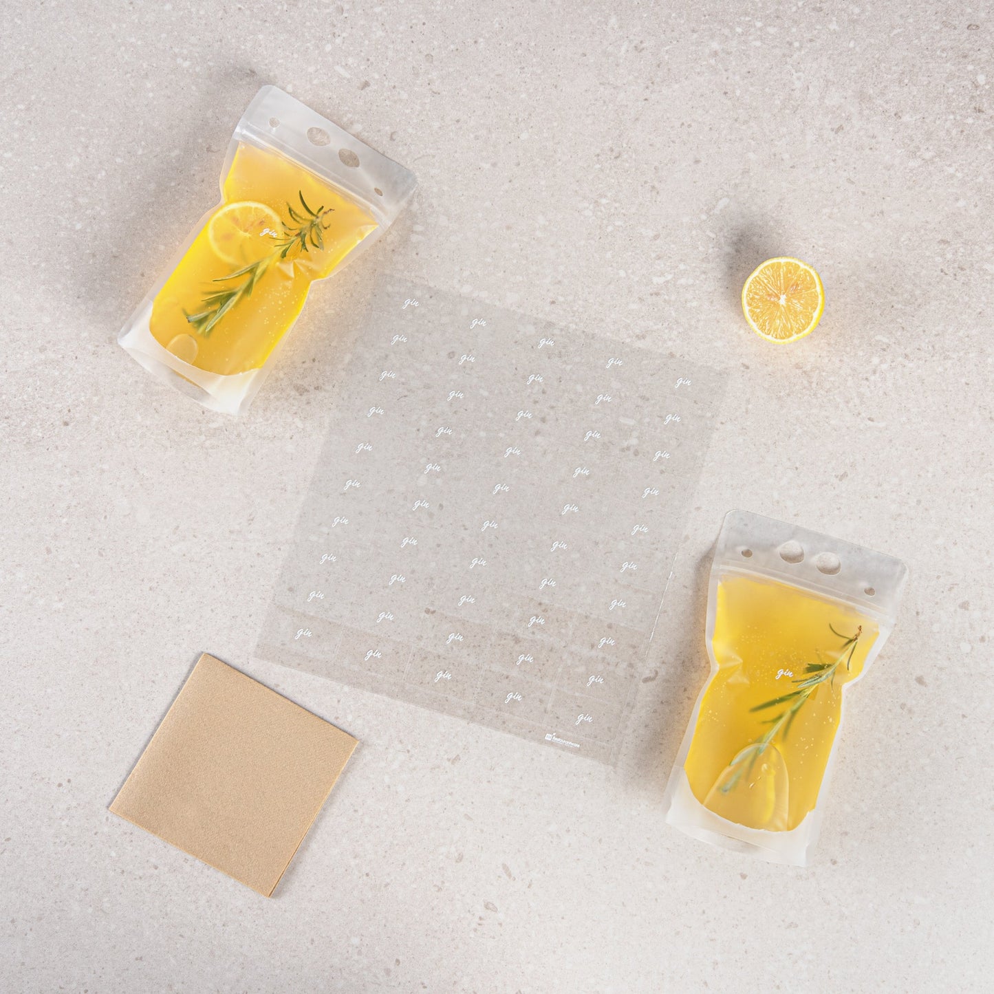 Label Tek Plastic Gin Label - Clear with White Font, Water-Resistant - 2" x 1" - 100 count box