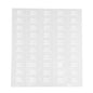 Label Tek Plastic Stress Reliever Label - Clear with White Font, Water-Resistant - 2" x 1" - 100 count box