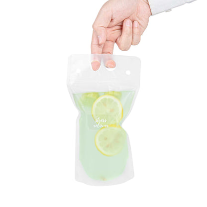 Label Tek Plastic Stress Reliever Label - Clear with White Font, Water-Resistant - 2" x 1" - 100 count box