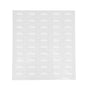 Label Tek Plastic Whiskey Label - Clear with White Font, Water-Resistant - 2" x 1" - 100 count box