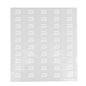 Label Tek Plastic Mood Refresh Label - Clear with White Font, Water-Resistant - 2" x 1" - 100 count box
